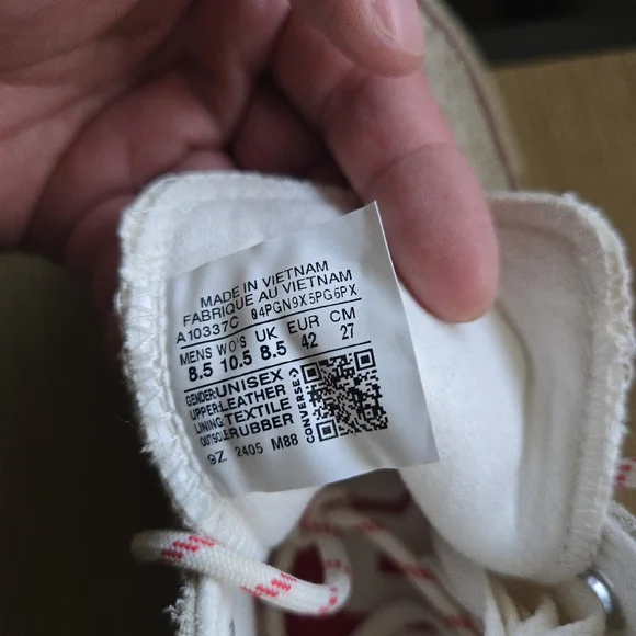 Chuck Taylor All Star Pro Outdoor High Men 8.5  'Egret Red Blue' 092025 - Picture 9 of 9